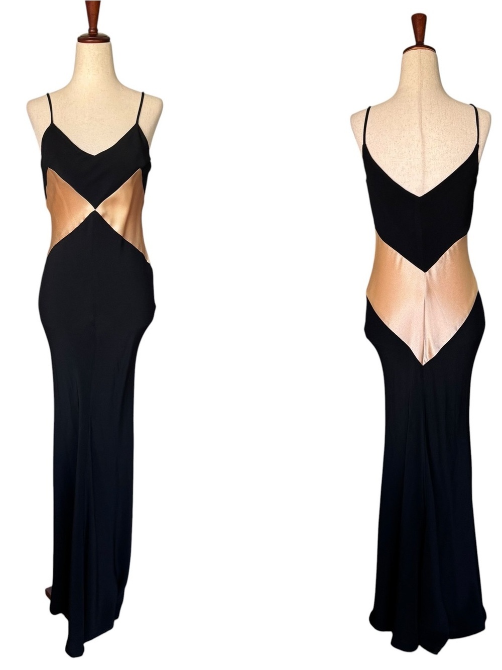 Vintage 90s Y2k Jessica McClintock Bias Maxi Slip Dress Formal 30s Glam Small